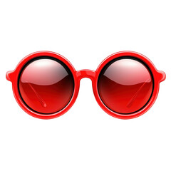 Vibrant Red Retro-Style Sunglasses with Bold Frames
