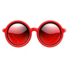 Vibrant Red Retro-Style Sunglasses with Bold Frames