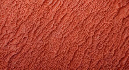 Textured Orange Wall Surface with Rough Cracks and Lines