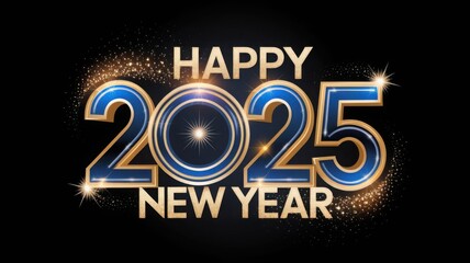 happy new year 2025 illustration 
