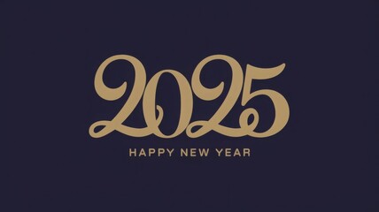 happy new year 2025 illustration 