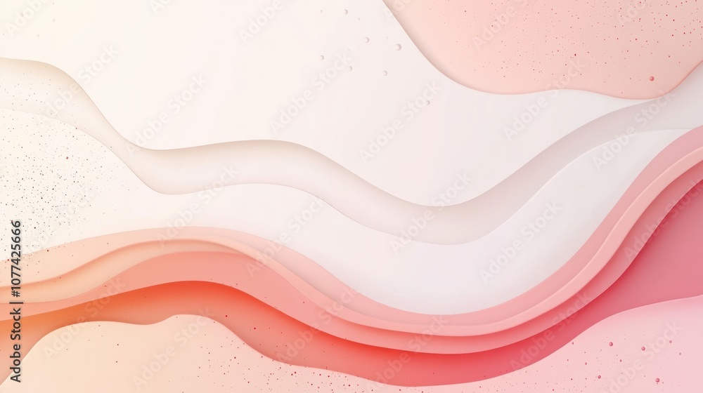 Aufkleber gentle overlapping waves of pastel colors create a serene and minimalist composition that inspires c