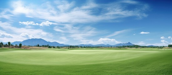 Obraz premium A Tranquil Golf Course Landscape