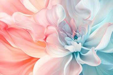 Fototapeta premium Wallpaper with a pastel abstract floral design.