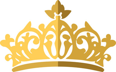 Gold Crown Queen Vector Illustration © JM Studio