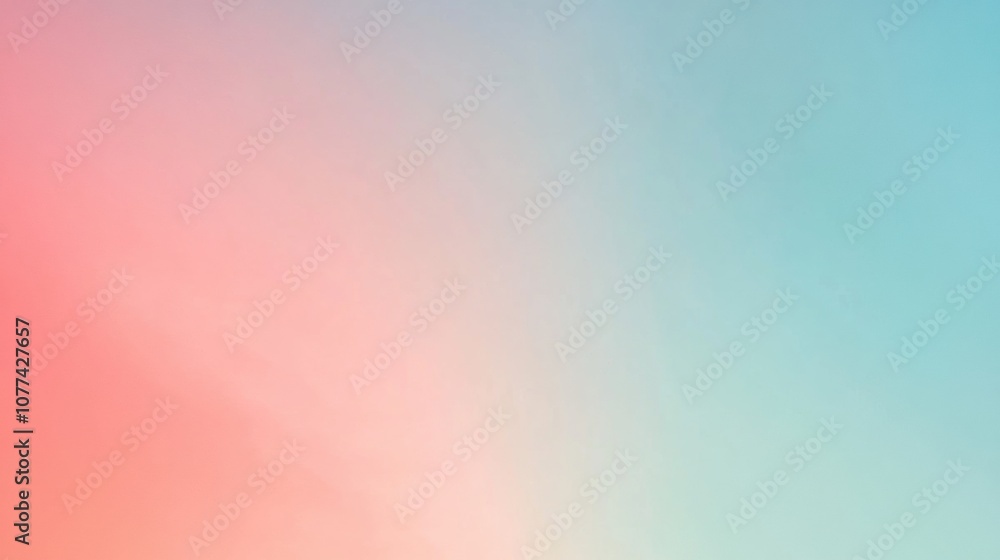 Poster Soft pastel shapes blend into one another, creating an inviting atmosphere with a minimalist aesthetic that promotes tranquility. Generative AI