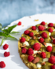 Cookies praliné pistache et framboise