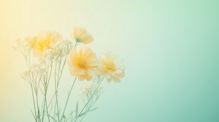 calm mint gradient fading into pale yellow for a fresh and warm look