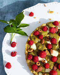 Cookies praliné pistache et framboise