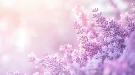 Obraz premium soft pastel gradient of pink and lavender, evoking a peaceful and relaxed vibe