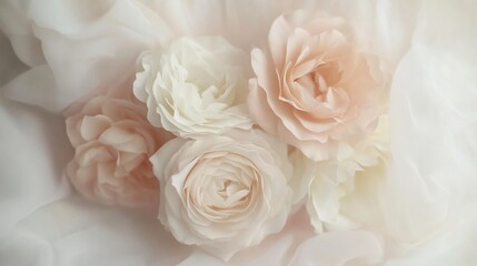 Obraz premium subtle gradient from pale pink to cream for a light, romantic touch