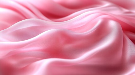 Obraz premium Close-up of soft, pink fabric with flowing, rippling folds.