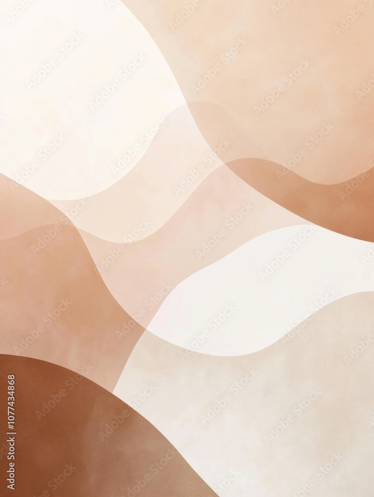 Leinwandbilder soft, flowing forms in warm hues intertwine, creating a harmonious and minimalist aesthetic that inv