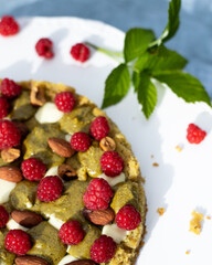 Cookies praliné pistache et framboise