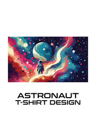 Astronaut Vector T Shirt Design
