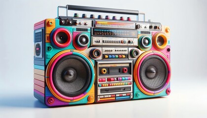 Fototapeta premium Boombox isolated on white background