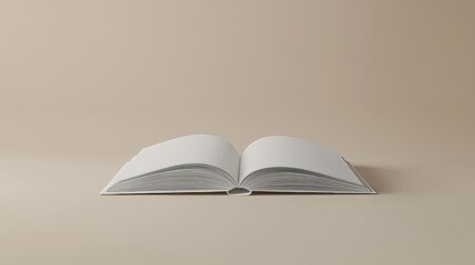 A realistic 3D mockup of a white hardcover book standing closed