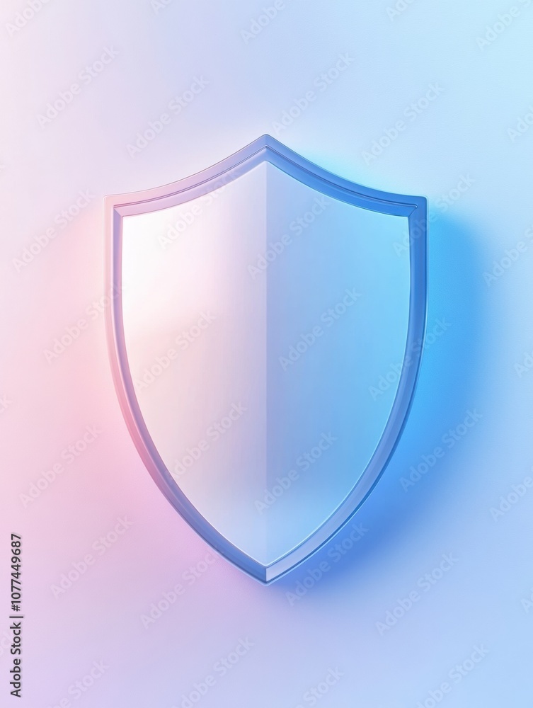 Poster the design features a shield icon symbolizing protection in the realm of cybersecurity against a gra