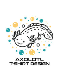Axolotl Vector T Shirt Design
