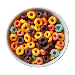 Vibrant Assortment of Colorful Breakfast Cereal Rings