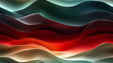 Abstract wave layers with vibrant colors and smooth flowing design