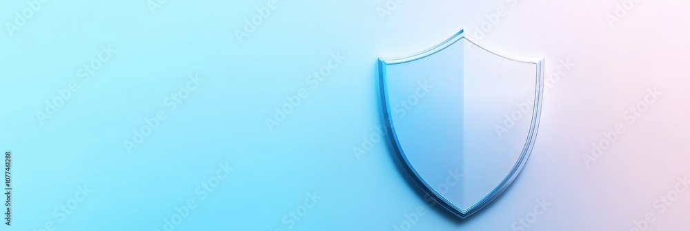Aufkleber featuring a shield icon on a blue-to-white gradient, this visual represents essential cybersecurity 