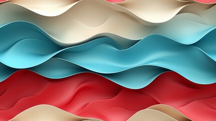 Abstract colorful wave texture with layered curves and design patterns