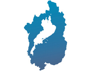 滋賀県　地図　青色　グラデーション　イラスト