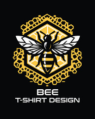 Bee Vector T Shirt Design