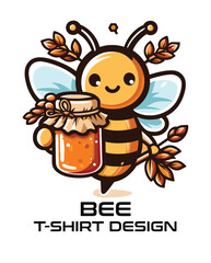 Bee Vector T Shirt Design