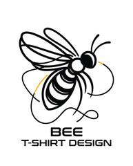 Bee Vector T Shirt Design