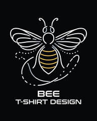 Bee Vector T Shirt Design