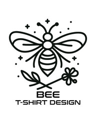 Bee Vector T Shirt Design