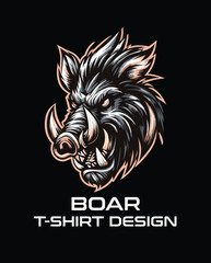 Boar Vector T Shirt Design