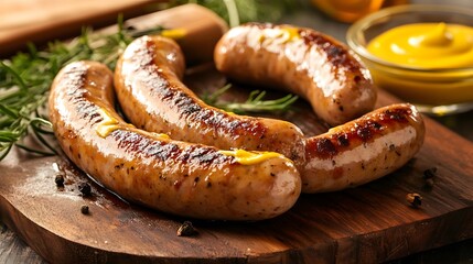 Pepper sausage with mustard