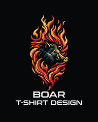 Boar Vector T Shirt Design