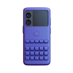 Futuristic Smartphone with Retro-Inspired Keypad Design