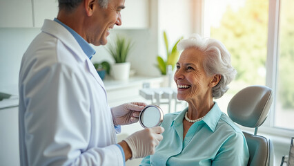 Fototapeta premium Happy smile after a visit to the dentist