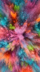 Abstract Holi Coloured Powder Explosion.