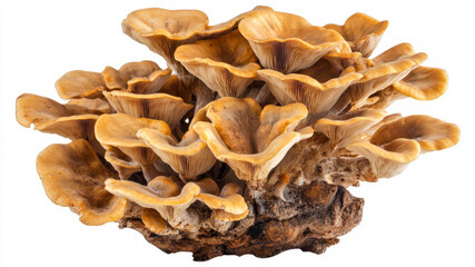 Exploring the Unique Beauty of Champignon Mushrooms on a Crisp White Background