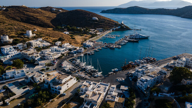 Aerial Perspective of Ios Harbor