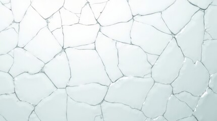 Cracked Glass Texture Background Isolated on White Broken Glass Effect