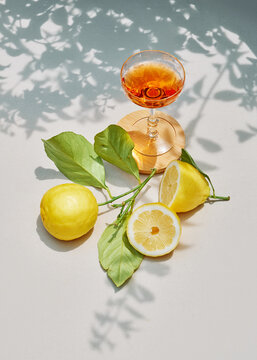 Cocktail and lemons  