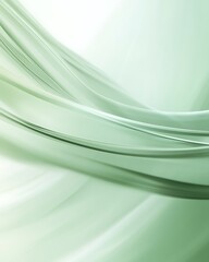 Obraz premium Abstract Green Swirling Background with Soft, Smooth Lines