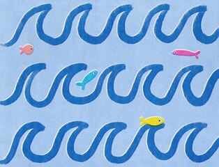 Colorful Fish Swimming in the Sea