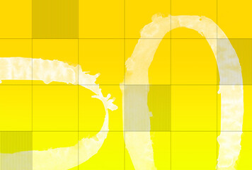 Typographic illustration of two zeros. Landscape format.