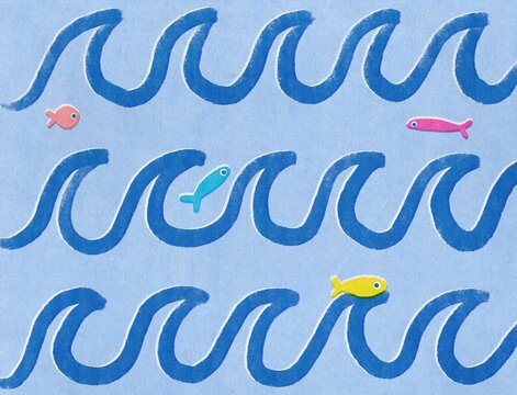 Colorful Fish Swimming in the Sea