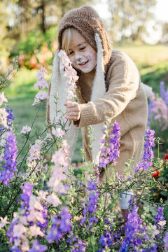 Little girl in a bunny costume