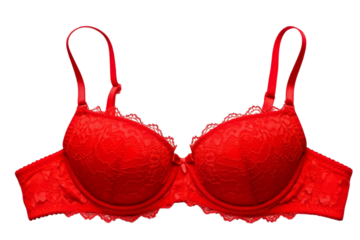 Women's padded bra isolated on transparent background PNG file 