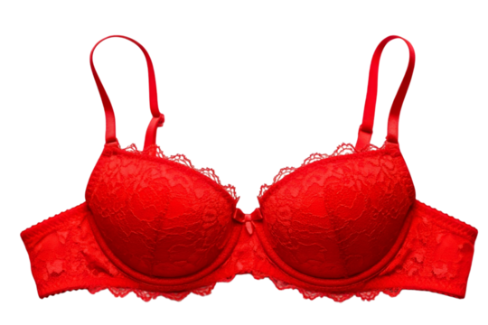 Women's padded bra isolated on transparent background PNG file 